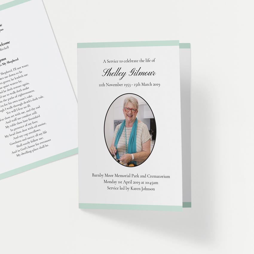 Picture of Pastel Green Stripe – Order of Service