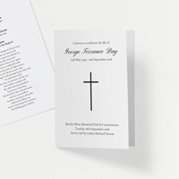 Picture of Simple Cross White – Order of Service