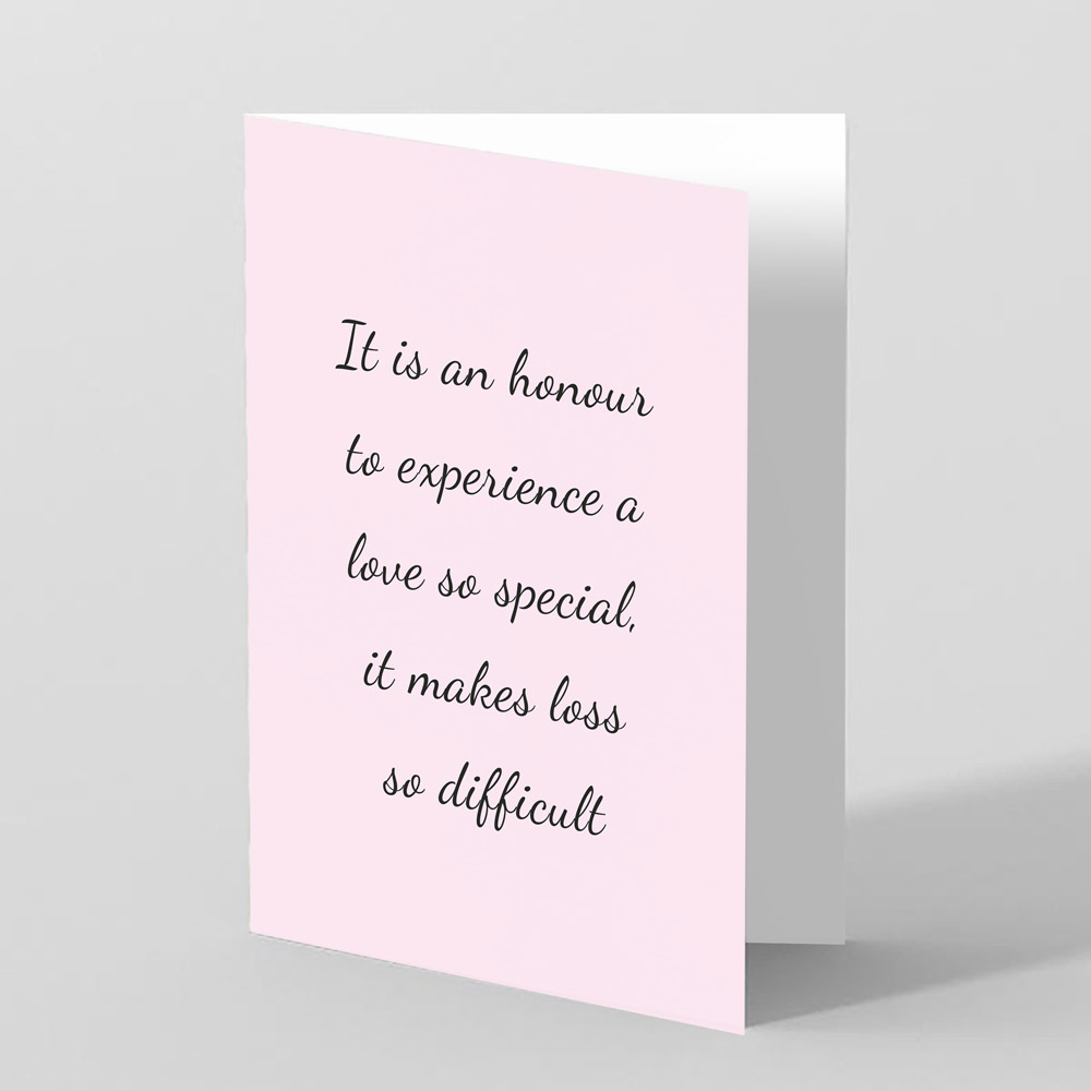 Picture of An Honour (Pink) – Condolence Card