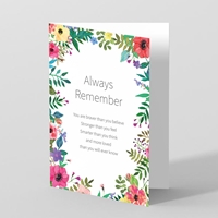 Picture of Test Form of Always Remember (Colourful) – Condolence Card
