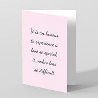 Picture of An Honour (Pink) – Condolence Card