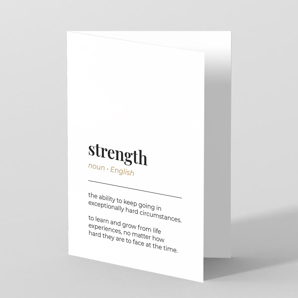 Picture of The Definition of Strength – Condolence Card